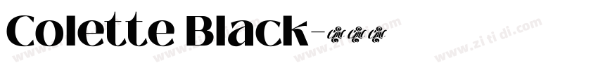 Colette Black字体转换